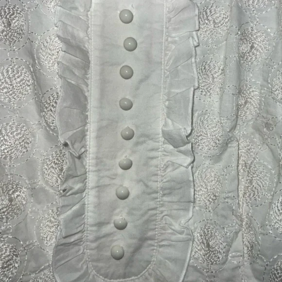 Lilly‎ Pulitzer Jacqueline Dress 4 Lace Tropical Fruit Pearl White Shift Ruffle - Picture 4 of 11